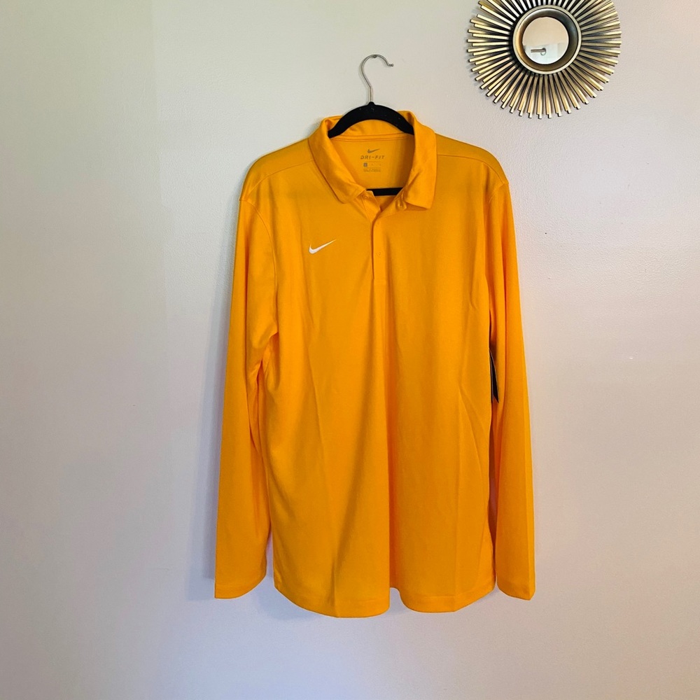 NWT Nike Yellow Dry Fit Long Sleeve Shirt